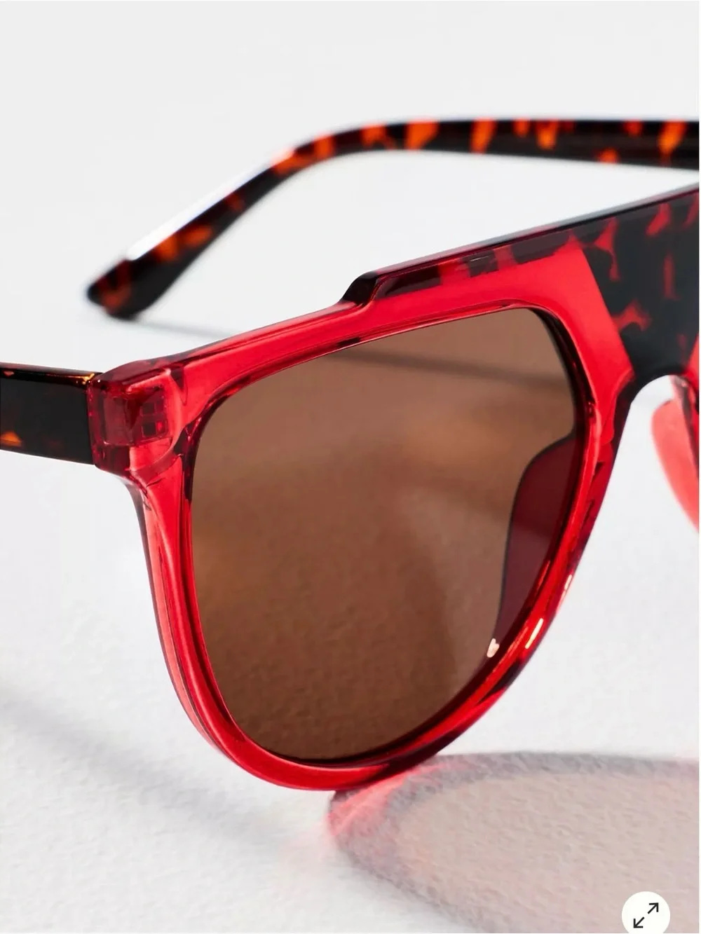 I-Sea Anthropologie Flat-Top Aviator Polarized Sunglasses Tortoiseshell - Picture 2 of 8